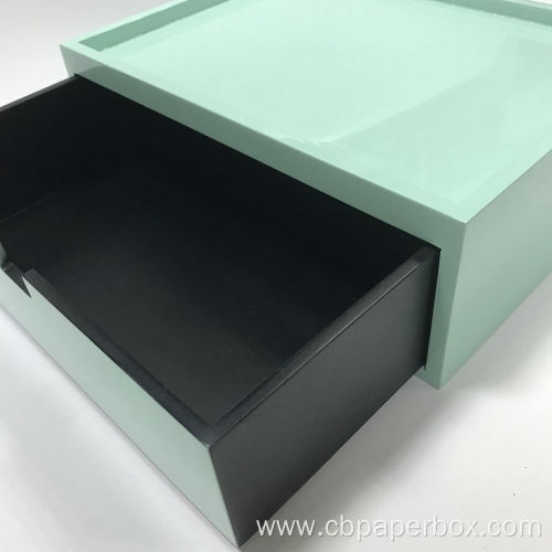 Home Hotel Green Wooden Drawer Box For Storage